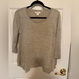 Style & Co. Heathered Scoop Neck Top in Taupe